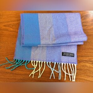 90’s Foxford Lambswool Scarf Pastel Irish Heritage Preppy Quiet Luxury